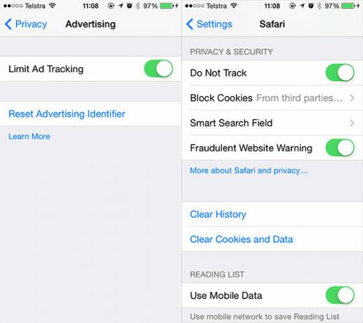 Você pode querer alterar essas configurações padrão traquinas do iOS 7