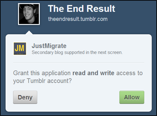 Seu guia de última hora para exportar seu blog posteroso antes que seja encerrado para sempre JustMigrate Tumblr access