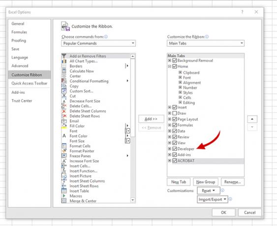 Como desbloquear a guia Desenvolvedor oculto no Excel Excel Developer1