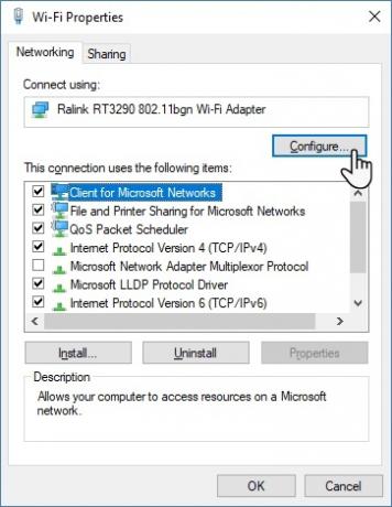 Como desativar o Wi-Fi ao conectar a Ethernet nas propriedades Wifi do Windows 10