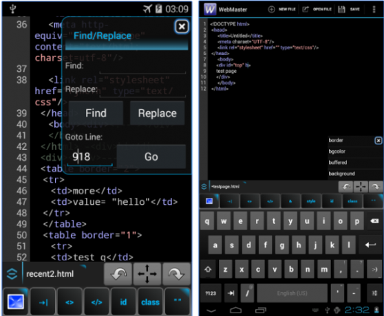 Sim, você pode codificar em qualquer lugar: 7 dos melhores editores de HTML para o Android WebMaster HTML Editor Lite 607x500