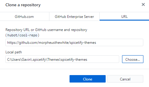 repositório de clones de desktop do github