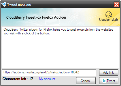 addon do twitter firefox