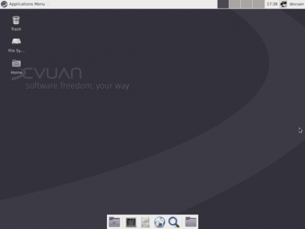 Devuan usa ambiente de desktop Xfce 