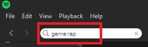 Gênero de Pesquisa Spotify