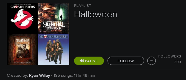 Lista de reprodução Spotify - Halloween