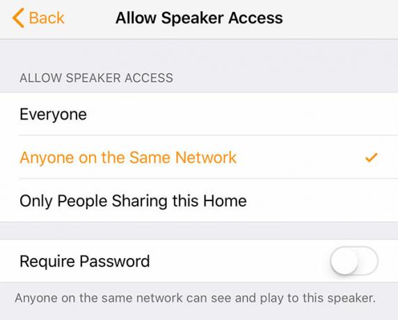 Acesso ao alto-falante do HomePod