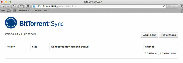 tela inicial btsync