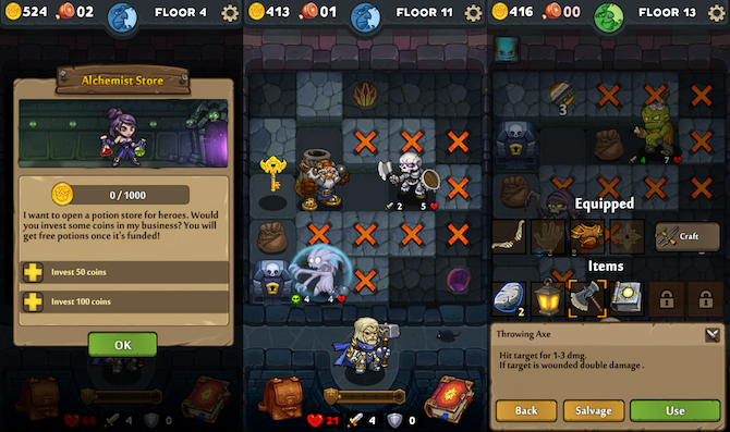 terras destruídas dungelot ios roguelike