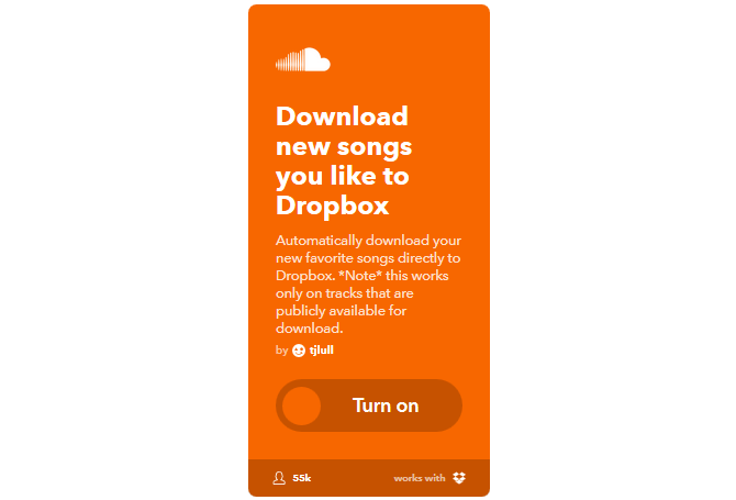 O melhor guia IFTTT: use a ferramenta mais poderosa da Web como um profissional 37IFTTT SoundcloudLikesToDropbox