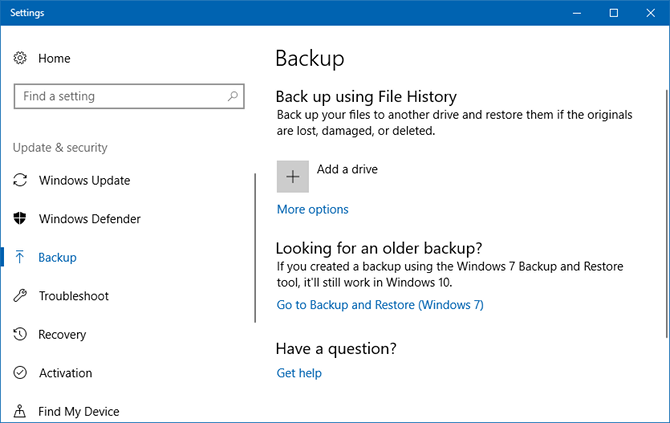 O Guia de Backup e Restauração do Windows histórico de arquivos do Windows 1