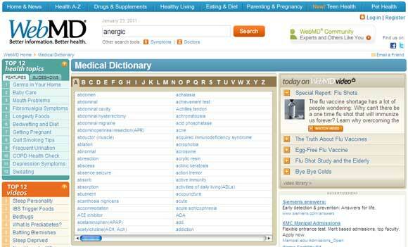 dicionário médico online gratuito