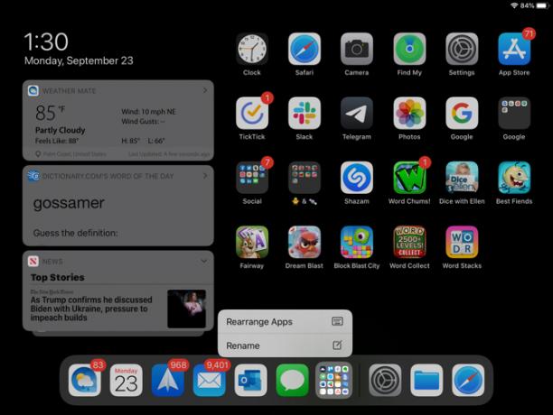 iPadOS reorganizar aplicativos e pastas no Dock