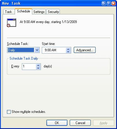 Uma alternativa portátil gratuita para o Windows Task Scheduler freebyte5