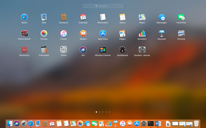 Alterar o número de linhas e colunas no Launchpad em um Mac