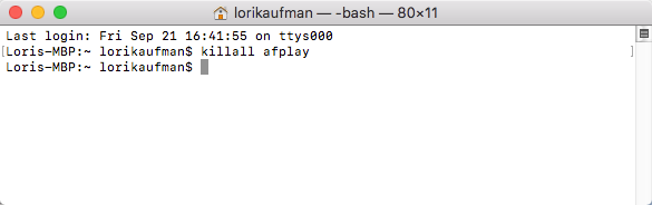 Execute o comando killall para jogar no Mac