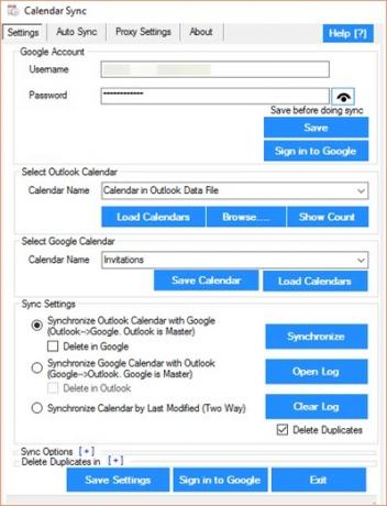 Sincronização de calendário para Outlook e Google Calendar 