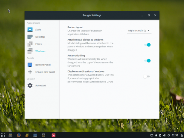 Ambiente de desktop Budgie Linux