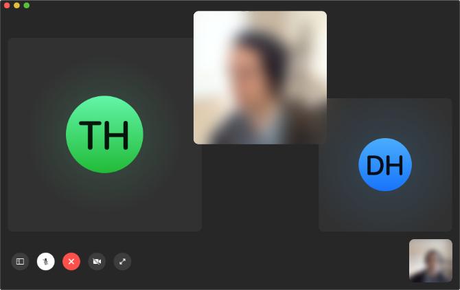 Chamada de grupo do FaceTime no Mac