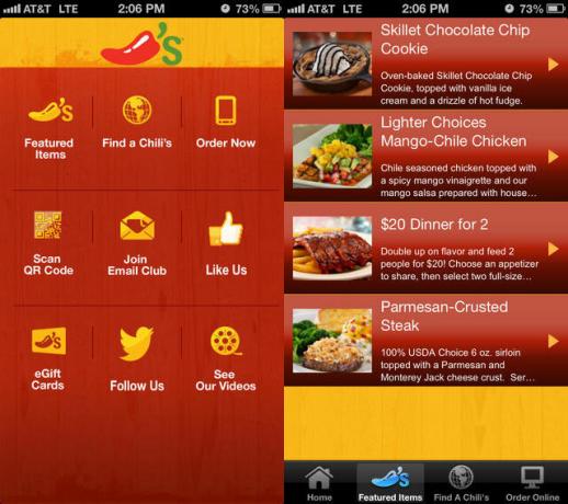 Dos menus de comida aos blogs de fotos: Meus 10 aplicativos iOS favoritos de 2013 chilis iphone