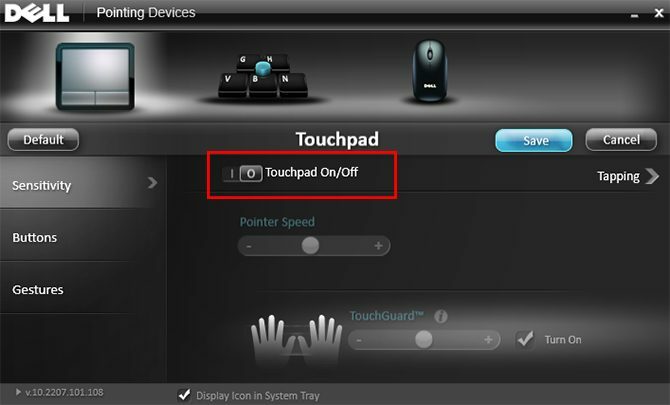 Desativar automaticamente o touchpad ao conectar um mouse no Windows 10 DellTouchpad 670x405