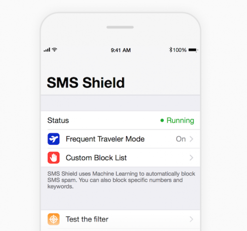 iOS 11 Aplicativos de bloqueio de SMS SMSShiled 2