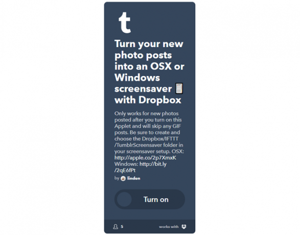 O melhor guia IFTTT: use a ferramenta mais poderosa da Web como um profissional 50IFTTT TumblrPhotosToScreensaver