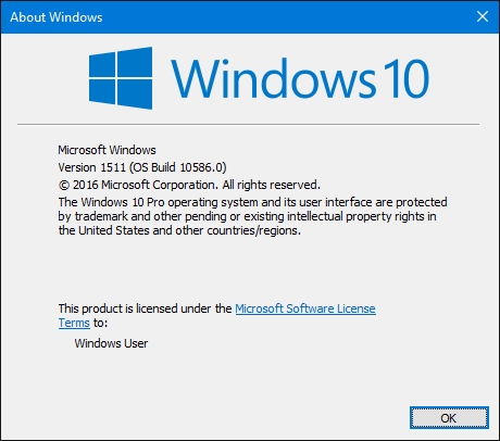 Windows 10 versão 1511