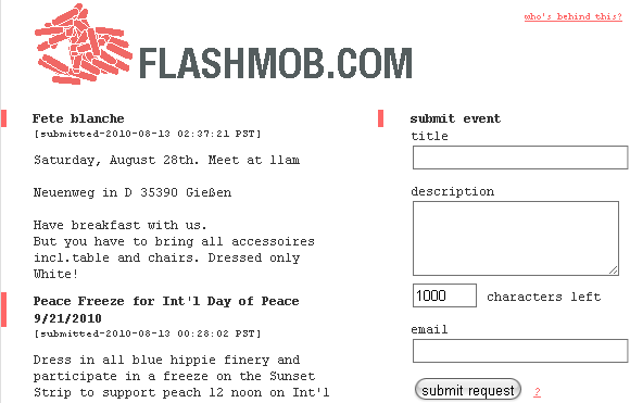 o que é um flash mob