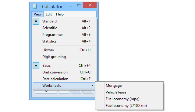 funções da calculadora