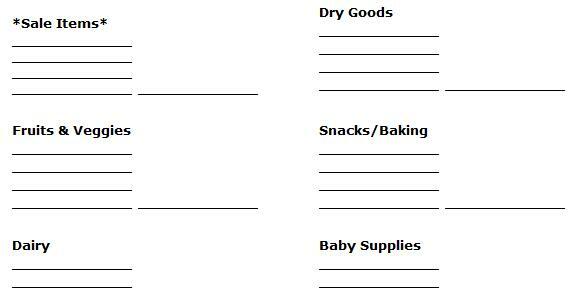 lista de compras imprimível grátis