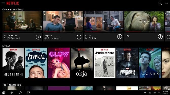 aplicativo netflix windows 10