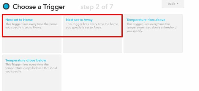 Receita IFTTT do termostato inteligente da Nest para recurso de afastamento automático