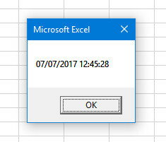 caixa de mensagem do excel