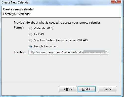 Como configurar o Mozilla Sunbird como cliente de área de trabalho para o Google Agenda sunbird6