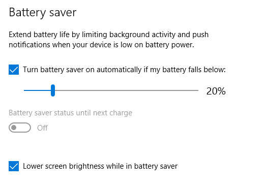 economizador de bateria brilho da tela windows 10