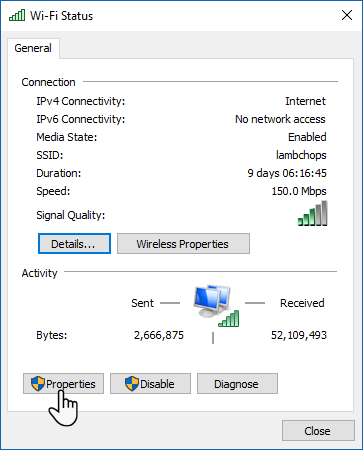 Como desativar o Wi-Fi ao conectar a Ethernet no status WiFi do Windows 10 1