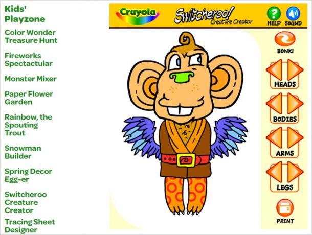 crayola crianças playzone monstro