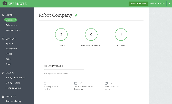 aplicativo offline do evernote