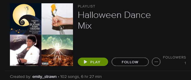 Lista de reprodução Spotify - Halloween Dance Mix