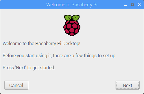 Novo recurso de introdução do Raspbian