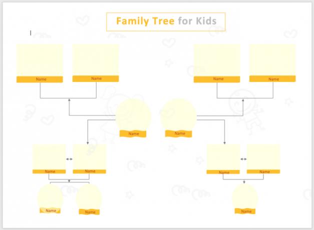Modelo de árvore genealógica Photo-TemplateNet