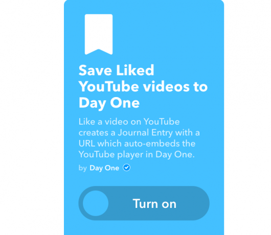 youtube ifttt gostou de vídeos desde o primeiro dia