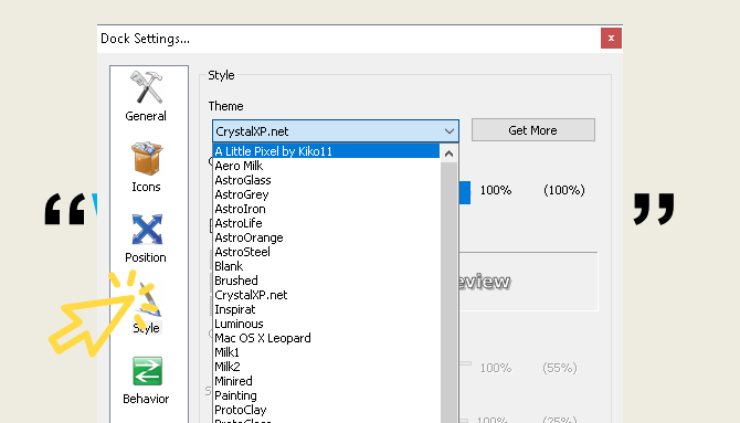 Como personalizar o Windows 10: as configurações da doca do Guia Completo são alteradas