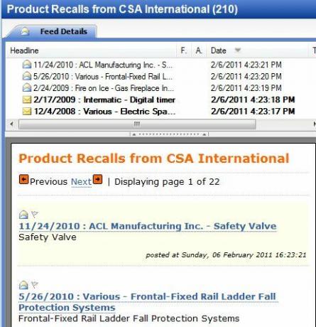 alertas de recall de produtos