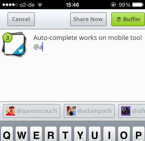 Buffer Apresenta o Smart Twitter Auto-Complete auto complete mobile