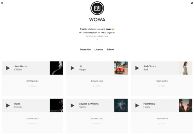 WOWA é o unplash para a música