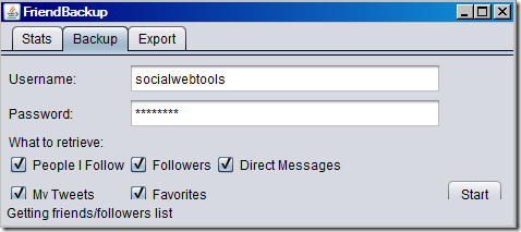 Faça backup de seus amigos do Twitter com o FriendBackup.