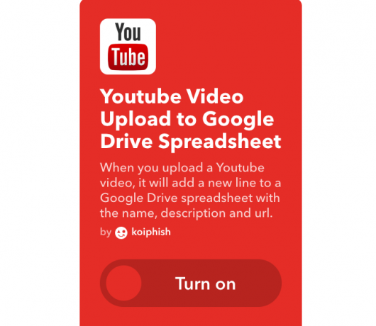 youtube ifttt gravar vídeos google sheet