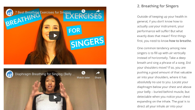 Folha de referência de 10 passos grátis para aprender a cantar